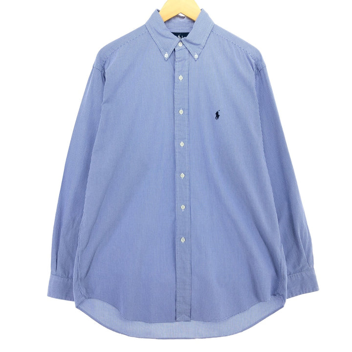 Ralph Lauren Gingham Check Long Sleeve Button-Down Check Shirt Men's XL /eaa464307