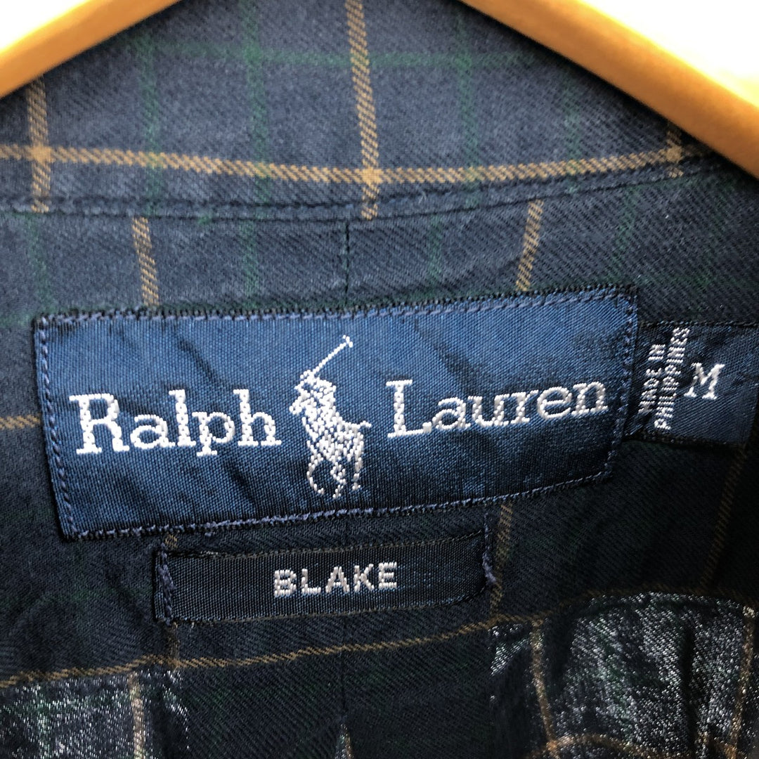 Ralph Lauren BLAKE long sleeve button down check shirt men's M /eaa464308