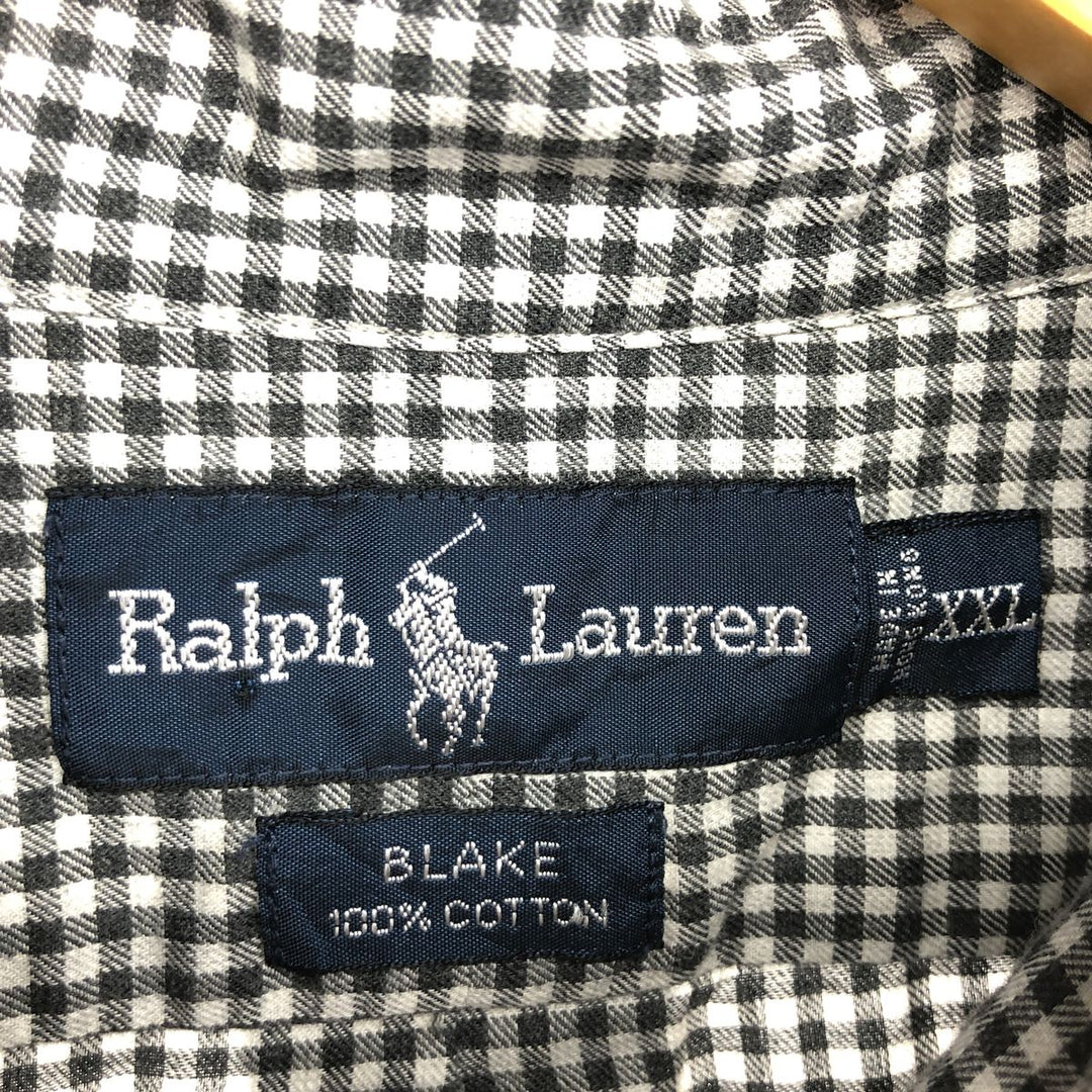 Ralph Lauren BLAKE Gingham Check Long Sleeve Button Down Check Shirt Men's XXL /eaa464309