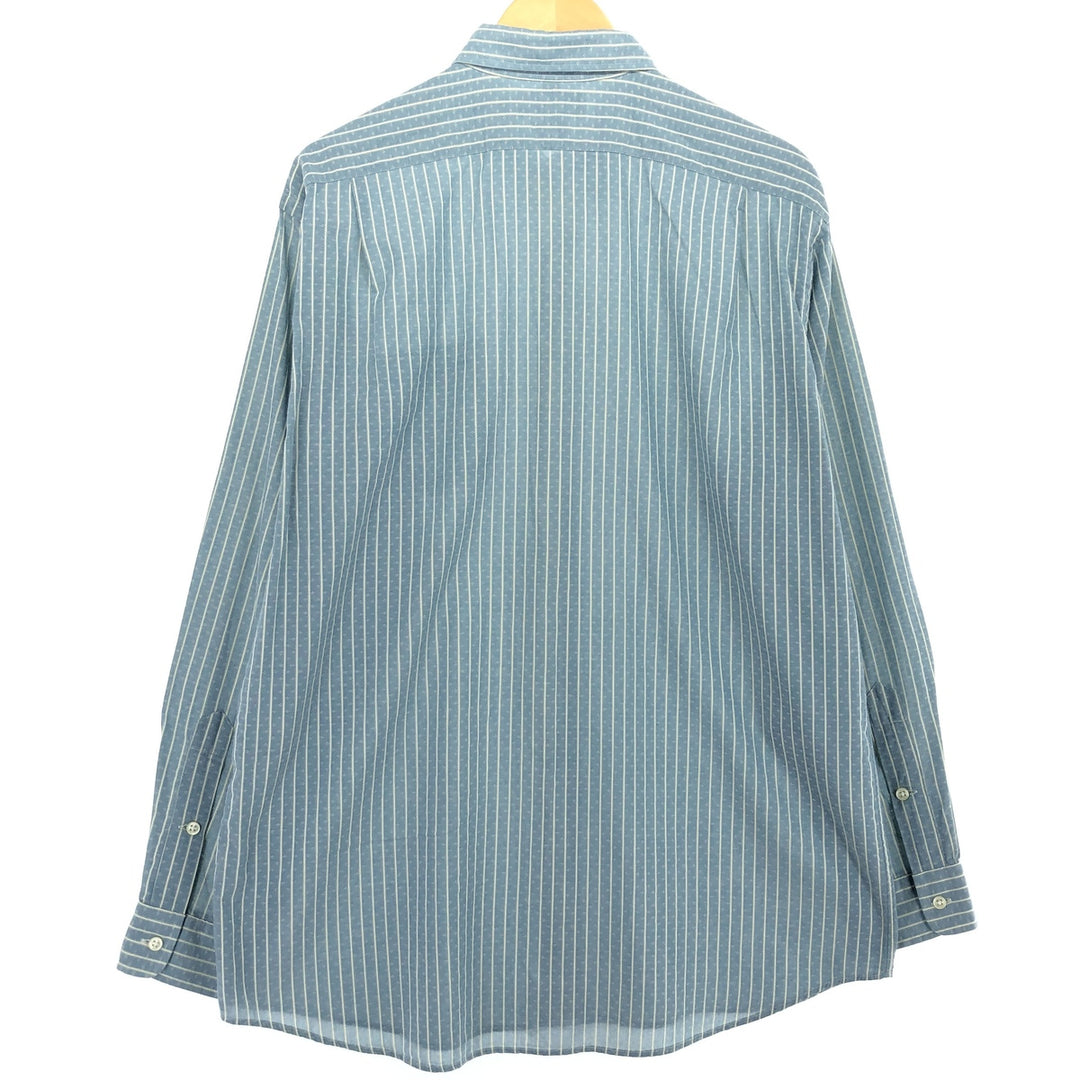 Ralph Lauren POLO by Ralph Lauren Wide collar long sleeve striped shirt Men's L /eaa464318