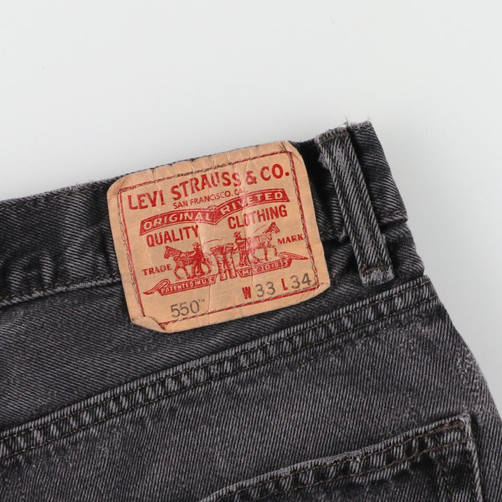 Levi's 550 Relaxed Fit Black Denim Tapered Denim Pants Men's W33 equivalent / eaa464345