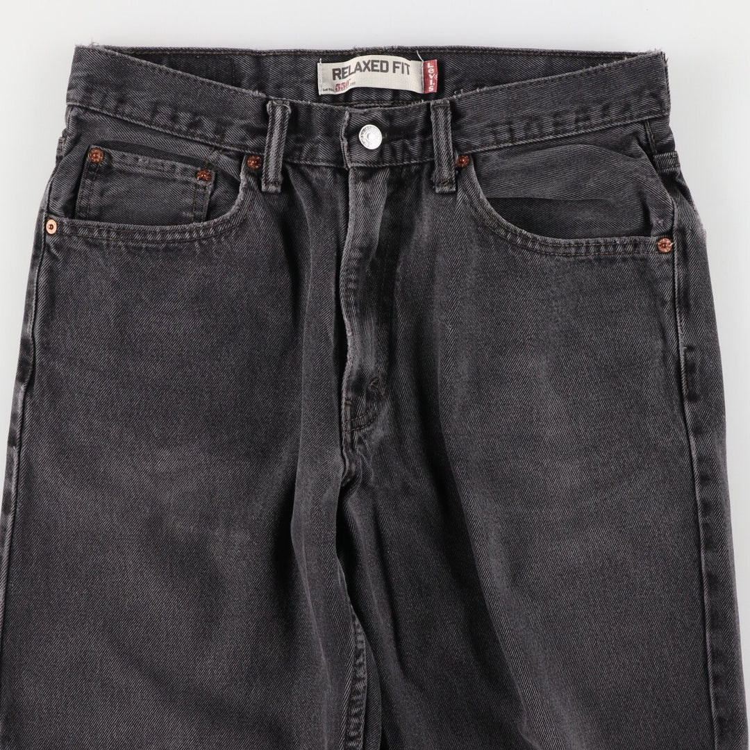 Levi's 550 Relaxed Fit Black Denim Tapered Denim Pants Men's W33 equivalent / eaa464345