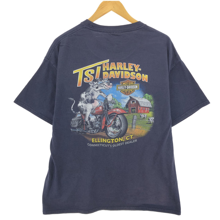 Harley-Davidson Back Print Motorcycle Bike T-Shirt Men's XL / eaa464359