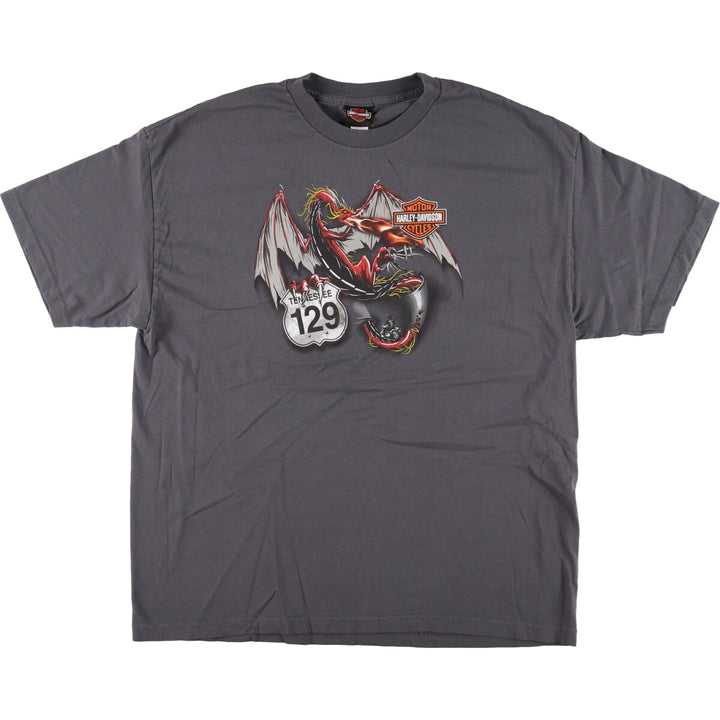 Harley-Davidson Dragon Pattern Motorcycle Bike T-shirt Men's XXL / eaa464389