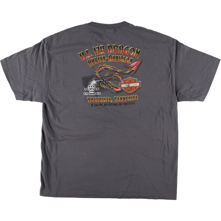 Harley-Davidson Dragon Pattern Motorcycle Bike T-shirt Men's XXL / eaa464389