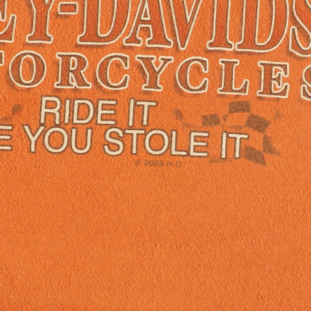 00'S Harley-Davidson Hanes Motorcycle Bike T-shirt Made in USA Men's L /eaa464403