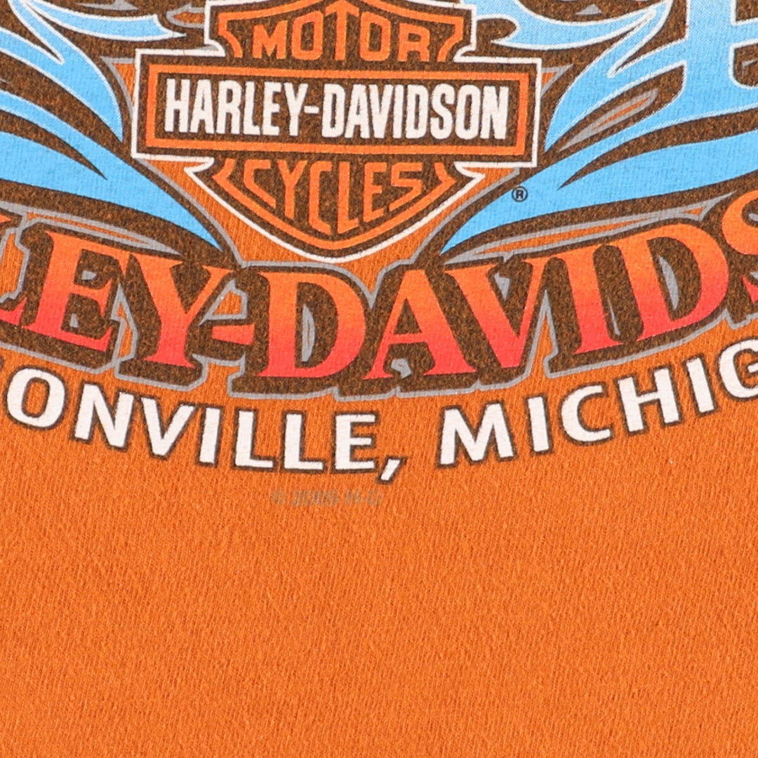 00'S Harley-Davidson Hanes Motorcycle Bike T-shirt Made in USA Men's L /eaa464403