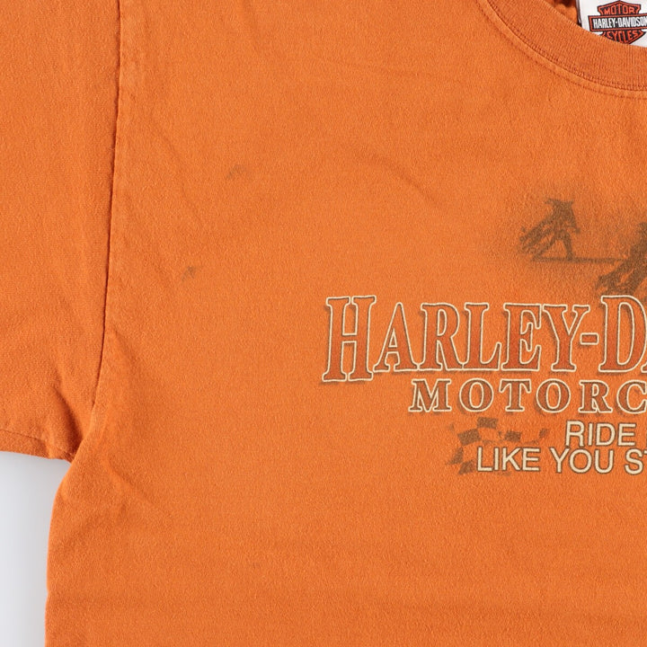 00'S Harley-Davidson Hanes Motorcycle Bike T-shirt Made in USA Men's L /eaa464403