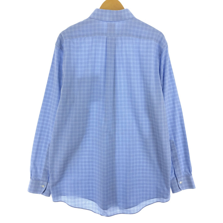 Brooks Brothers Est.1818 Wide Collar Long Sleeve Cotton Check Shirt Men's L /eaa464414