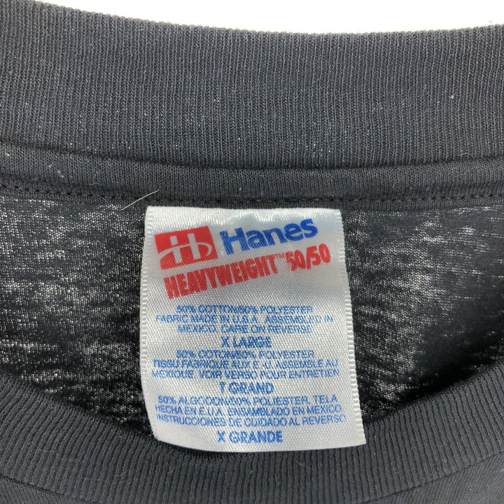 90'S Hanes HEAVYWEIGHT 50/50 Printed T-shirt Men's XL Vintage /eaa464436