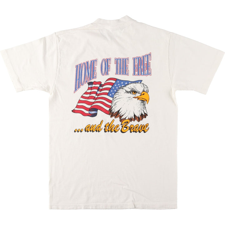 90'S SOFFE CHOICE USS NIMITZ Eagle Pattern Back Print Military Print T-Shirt Made in USA Men's M Vintage /eaa464459