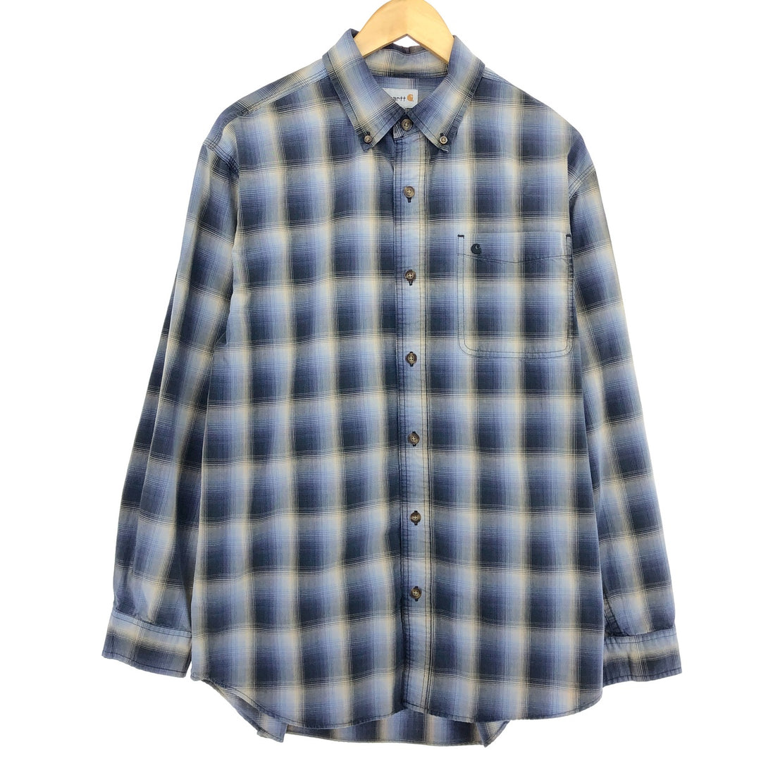 Carhartt Ombre Check Long Sleeve Button-Down Check Shirt Men's L /eaa464461