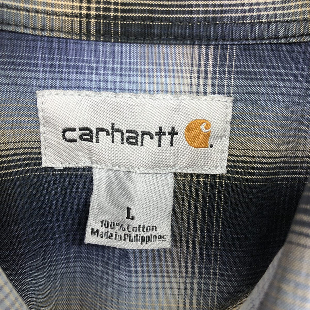 Carhartt Ombre Check Long Sleeve Button-Down Check Shirt Men's L /eaa464461