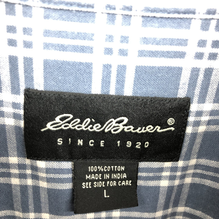 Eddie Bauer Long Sleeve Button Down Check Shirt Men's L /eaa464465