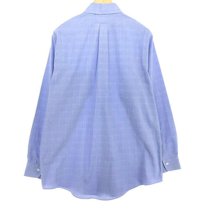 Brooks Brothers Est.1818 Wide Collar Long Sleeve Cotton Check Shirt Men's M /eaa464466