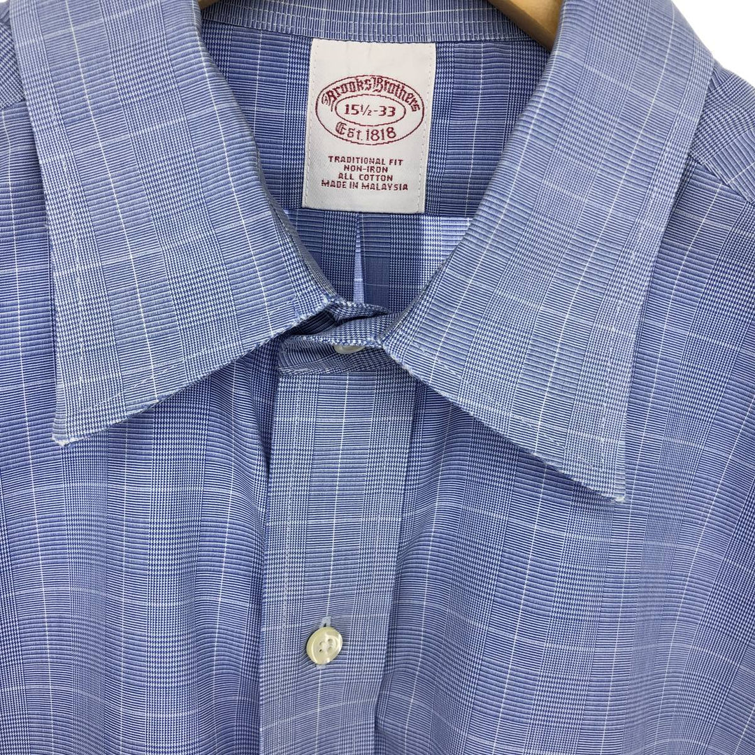 Brooks Brothers Est.1818 Wide Collar Long Sleeve Cotton Check Shirt Men's M /eaa464466