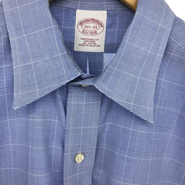 Brooks Brothers Est.1818 Wide Collar Long Sleeve Cotton Check Shirt Men's M /eaa464466