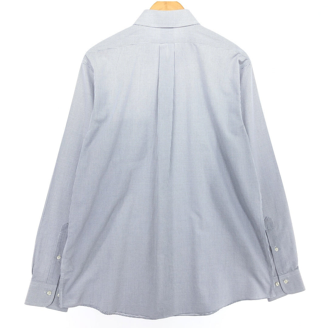 Brooks Brothers 1818 Wide Collar Long Sleeve Cotton Check Shirt Men's L /eaa464472