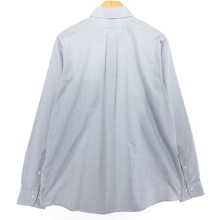 Brooks Brothers 1818 Wide Collar Long Sleeve Cotton Check Shirt Men's L /eaa464472