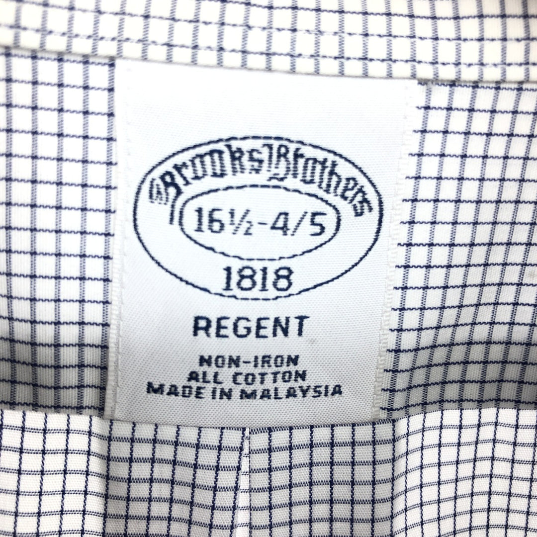 Brooks Brothers 1818 Wide Collar Long Sleeve Cotton Check Shirt Men's L /eaa464472