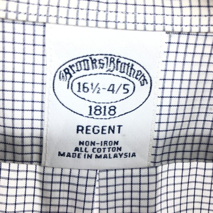 Brooks Brothers 1818 Wide Collar Long Sleeve Cotton Check Shirt Men's L /eaa464472