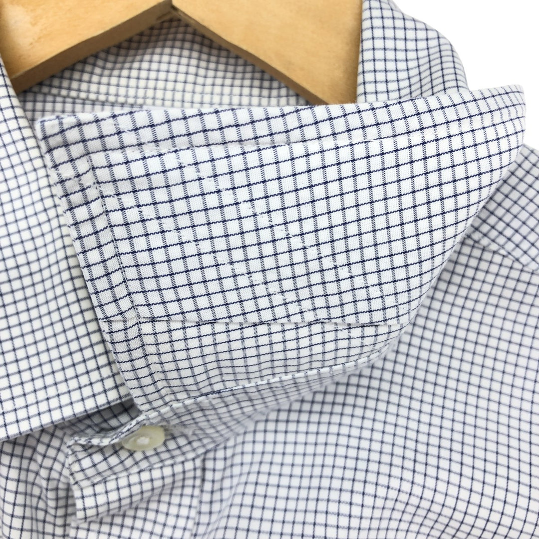 Brooks Brothers 1818 Wide Collar Long Sleeve Cotton Check Shirt Men's L /eaa464472