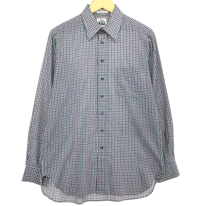 70'S WOOLRICH Long Sleeve Cotton Check Shirt Men's M Size Vintage /eaa464474