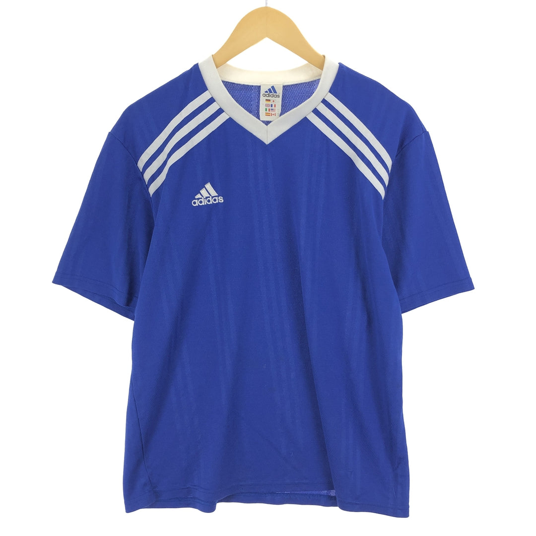 00'S Adidas V-neck mesh soccer uniform game shirt men's L /eaa464538