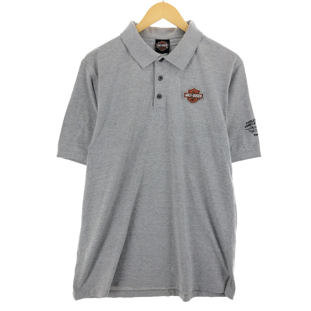 Harley-Davidson Short Sleeve Polo Shirt Men's L /eaa464543