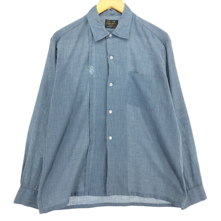 70'S Sears long sleeve cotton check shirt made in USA, men's M, vintage /eaa464561