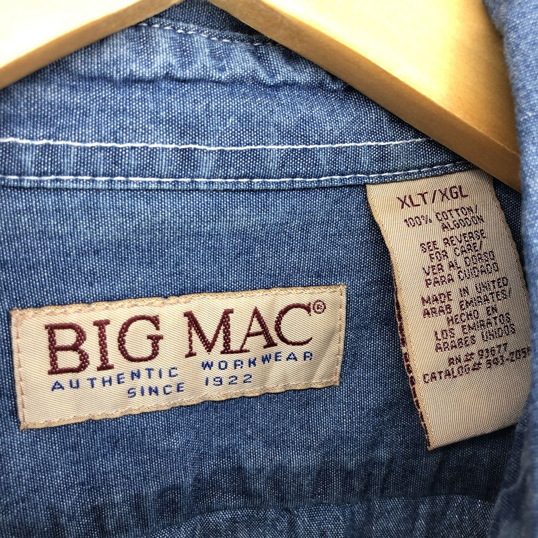 90'S BIG MAC Long Sleeve Denim Shirt Men's XL Vintage /eaa464594