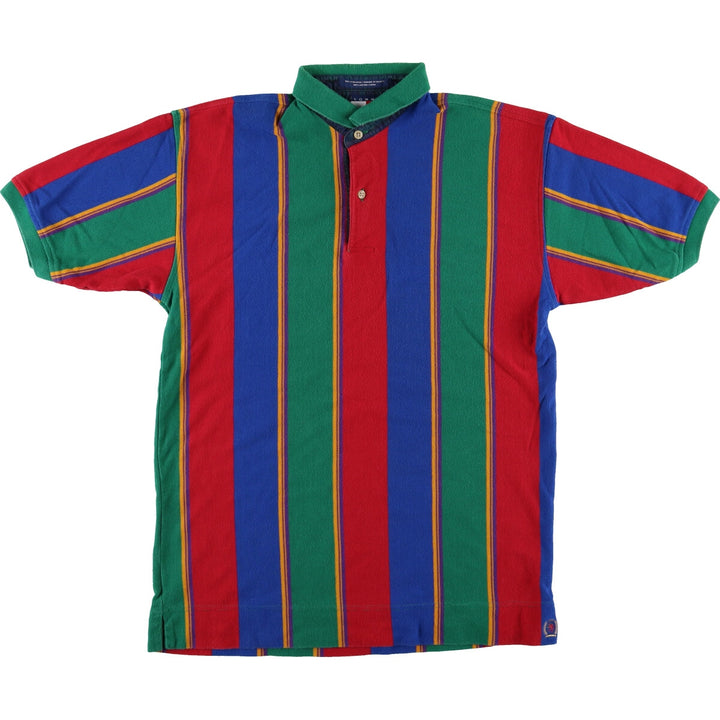 90s~ Tommy Hilfiger Short Sleeve Striped Polo Shirt Men's M Size Vintage / eaa464619