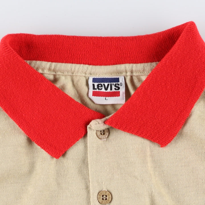 70'S Levi's short sleeve polo shirt made in USA, men's L, vintage /eaa464649