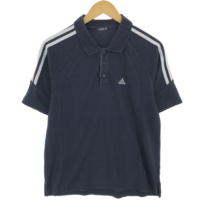 Adidas short sleeve polo shirt, men's size M, regular collar, short sleeve / eaa464656