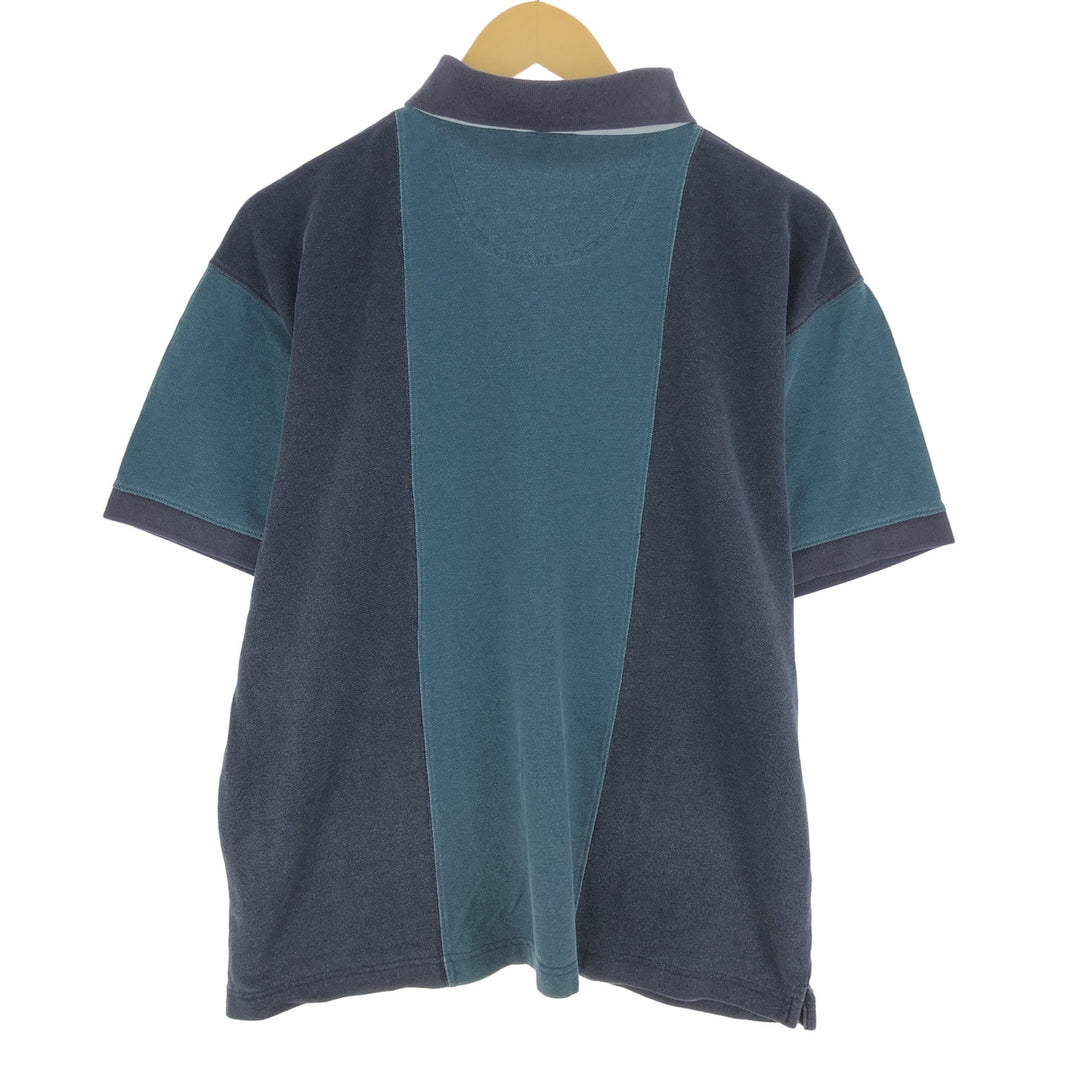 90'S LLBean Two-tone Short Sleeve Polo Shirt Men's L Vintage /eaa464665