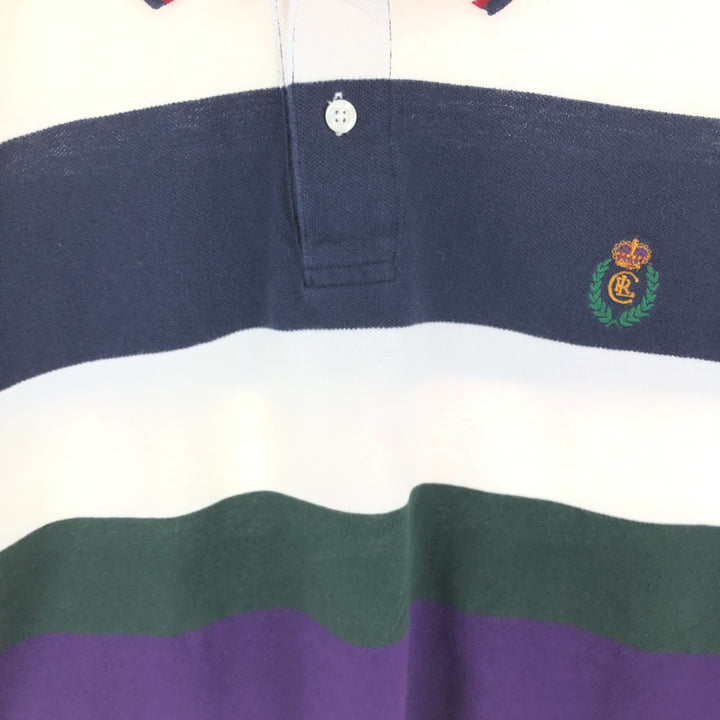 90'S Ralph Lauren CHAPS short sleeve striped polo shirt men's L vintage /eaa464669