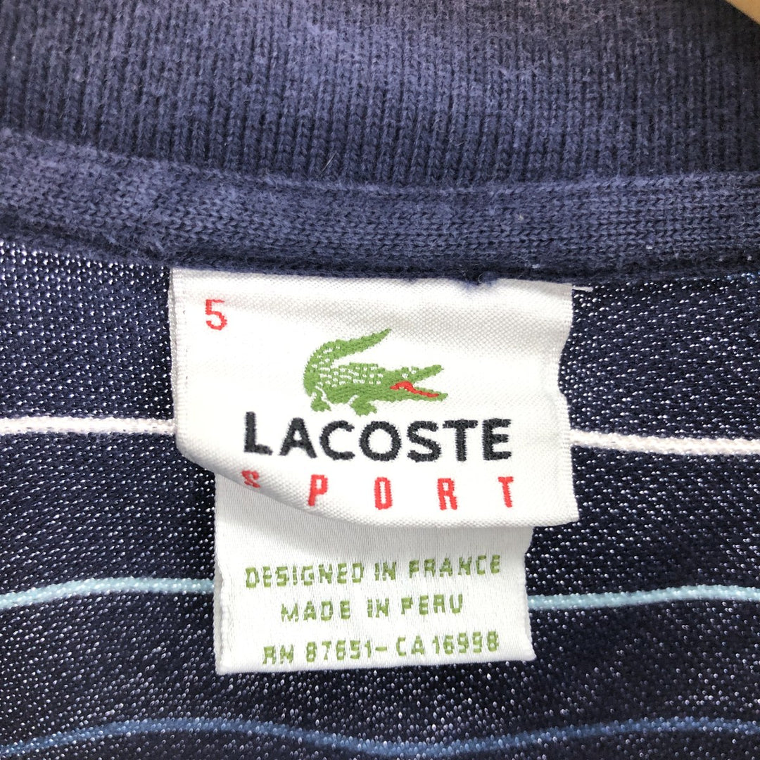 Lacoste LACOSTE SPORT Short Sleeve Striped Polo Shirt 5 Men's L /eaa464691