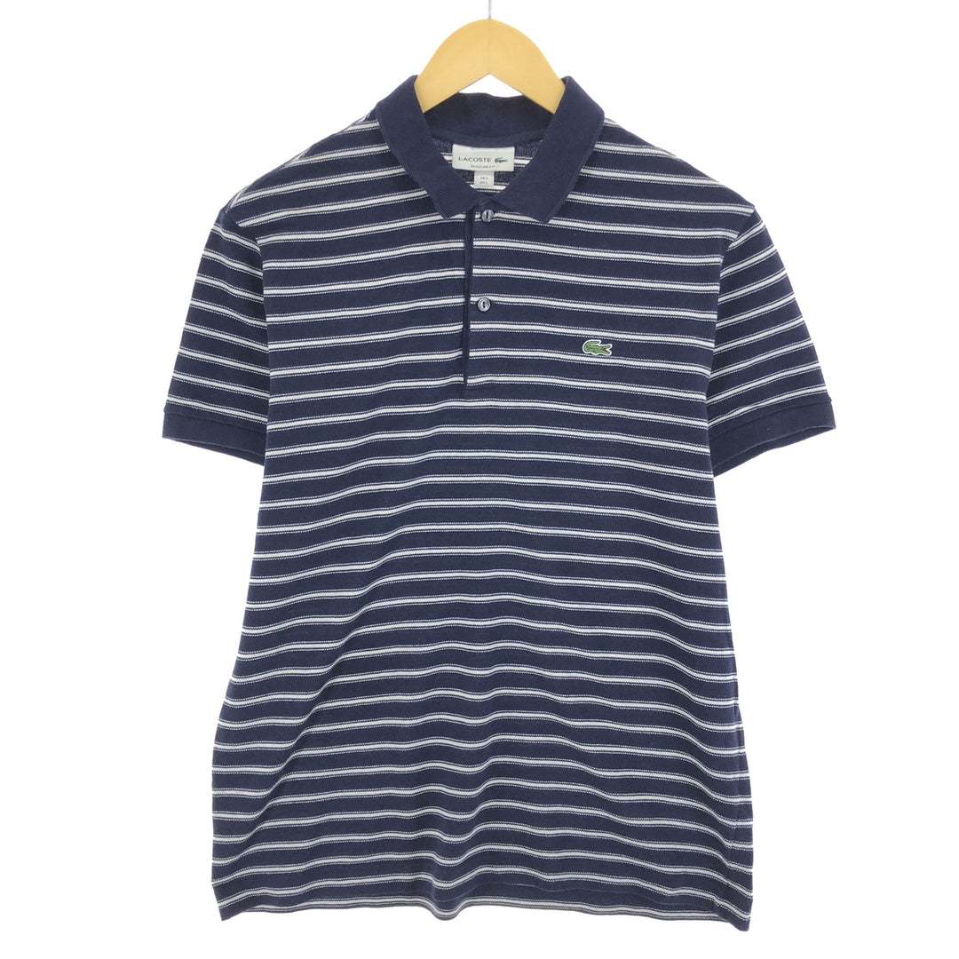 Lacoste LACOSTE REGULAR FIT short sleeve striped polo shirt 5 Men's L /eaa464695