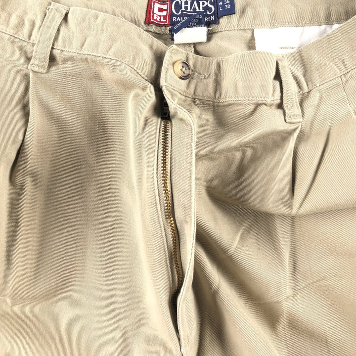 90'S Ralph Lauren CHAPS Two-pleat Chino Pants Men's W36 Vintage / eaa464704