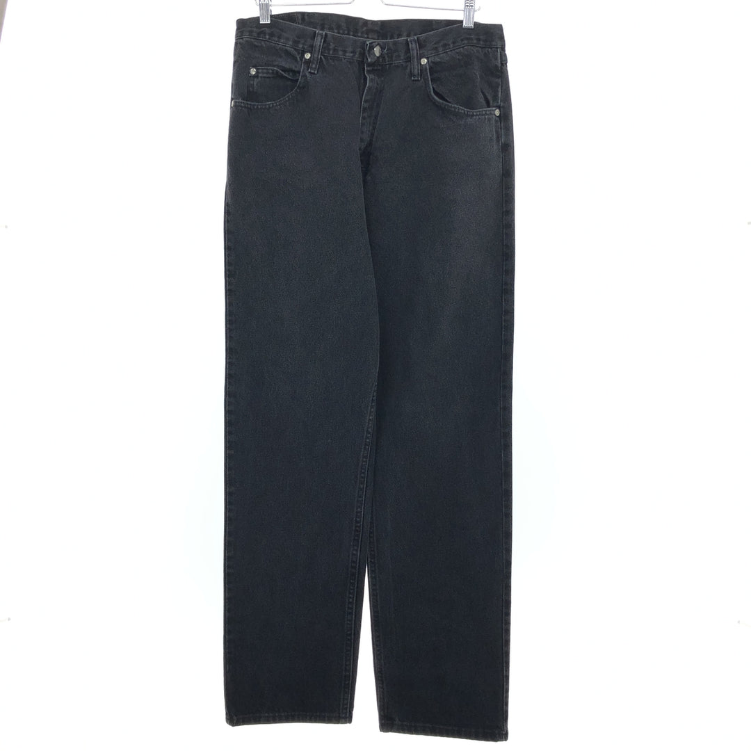 Wrangler RELAXED FIT Black Denim Straight Denim Pants Men's w36 cotton black type Vintage Second Hand