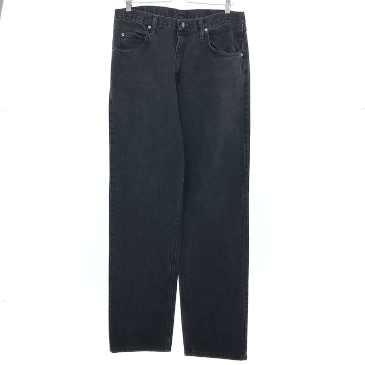 Wrangler RELAXED FIT Black Denim Straight Denim Pants Men's w36 cotton black type Vintage Second Hand