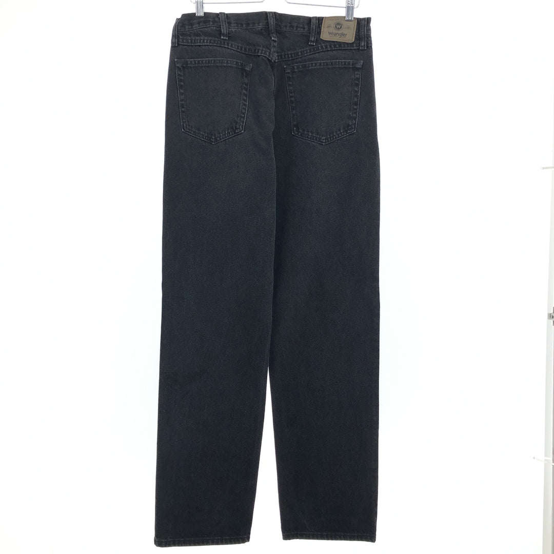 Wrangler RELAXED FIT Black Denim Straight Denim Pants Men's w36 cotton black type Vintage Second Hand