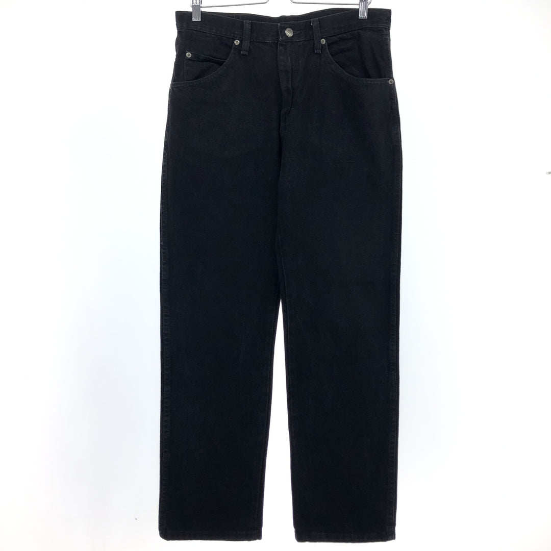 Wrangler REGULAR FIT Black Denim Straight Denim Pants Men's w34 cotton black type Vintage Second Hand
