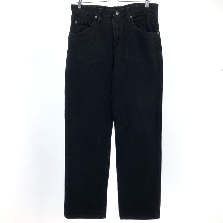 Wrangler REGULAR FIT Black Denim Straight Denim Pants Men's w34 cotton black type Vintage Second Hand