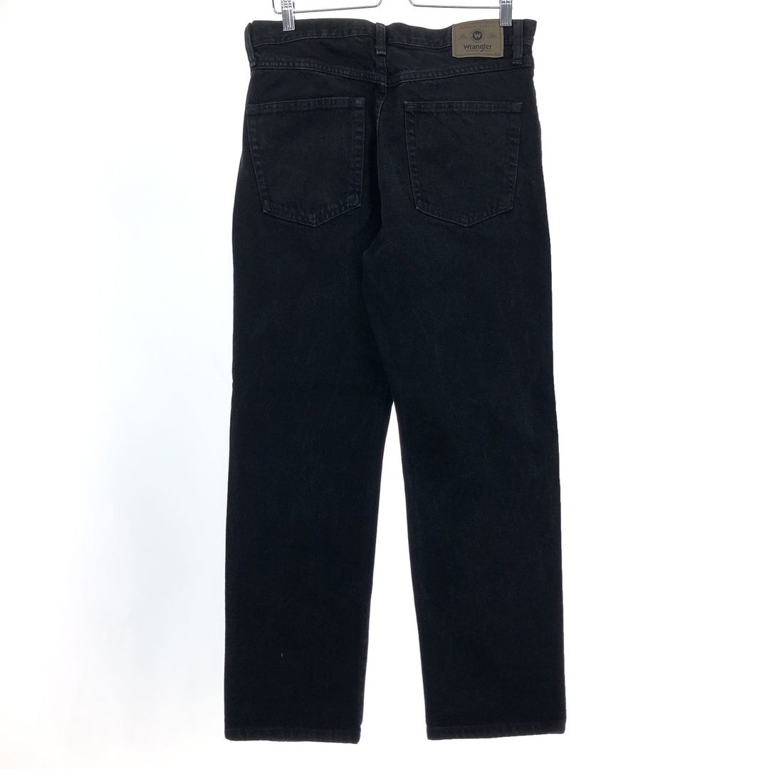 Wrangler REGULAR FIT Black Denim Straight Denim Pants Men's w34 cotton black type Vintage Second Hand