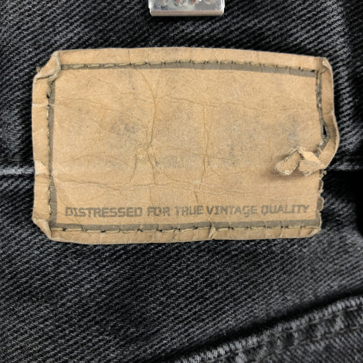 URBAN UP Black Denim Straight Denim Pants Men's w37 cotton black type Vintage Second Hand