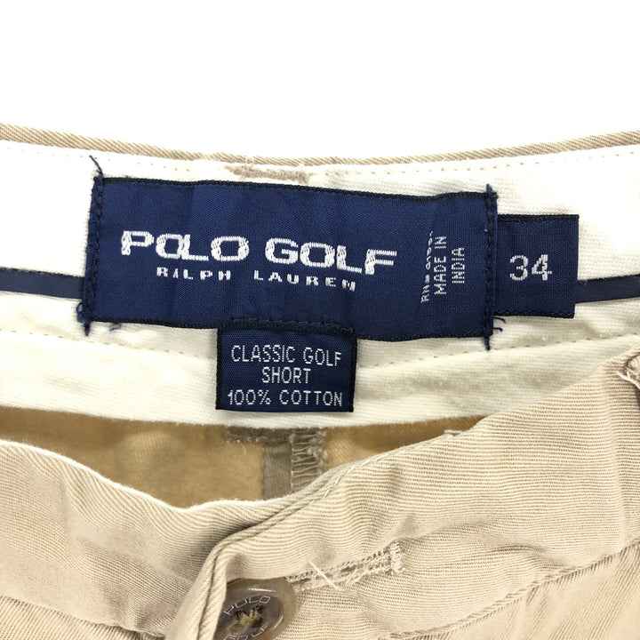 Ralph Lauren POLO GOLF CLASSIC GOLF SHORT Two-pleat Chino Shorts Shorts Men's w34 cotton Beige type Vintage Second Hand