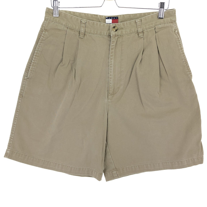 90s~00'S Tommy Hilfiger Two-pleat Chino Shorts Shorts Men's W32 Vintage cotton Beige type Vintage Second Hand
