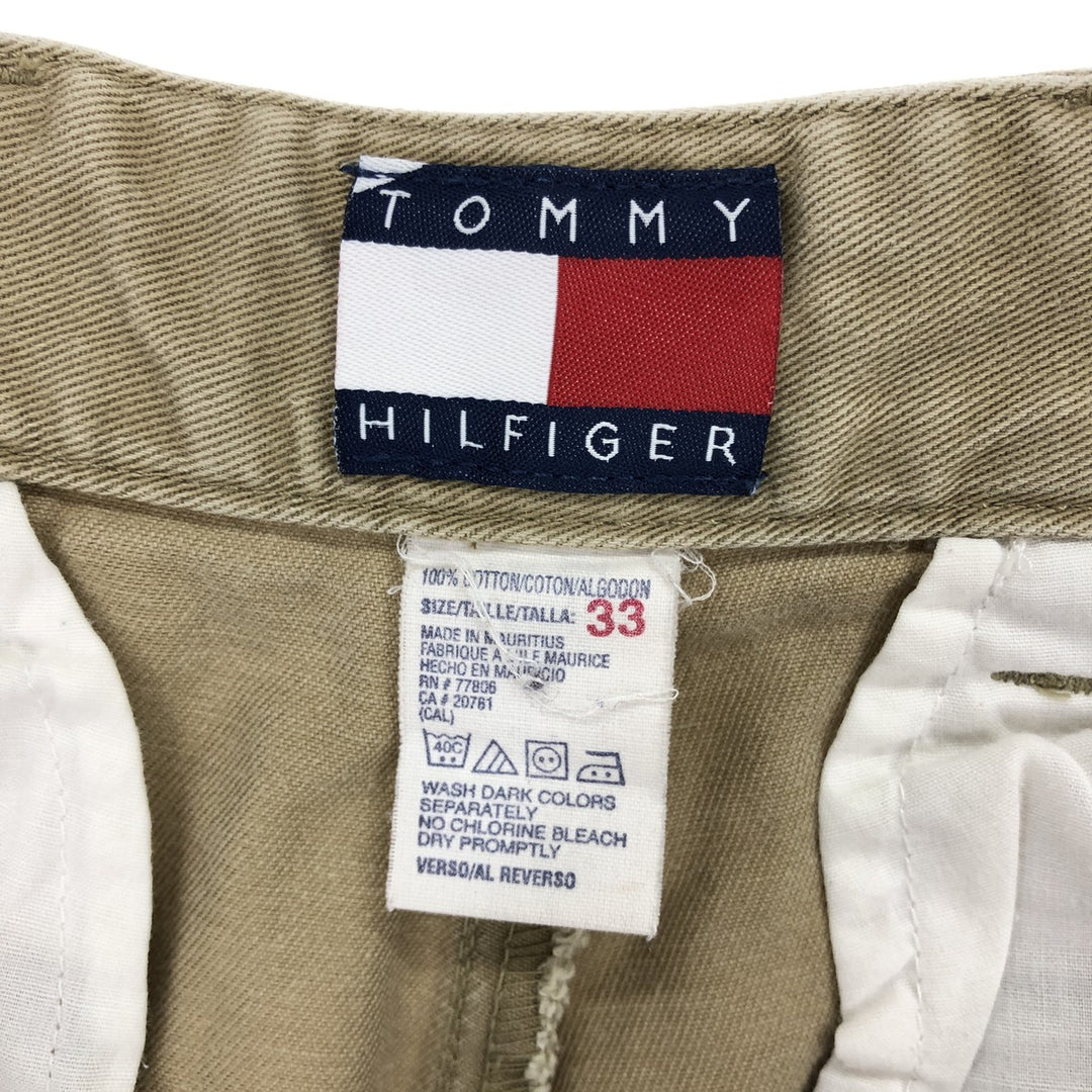 90s~00'S Tommy Hilfiger Two-pleat Chino Shorts Shorts Men's W32 Vintage cotton Beige type Vintage Second Hand