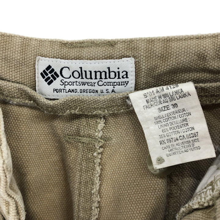 Columbia Duck Work Shorts, Shorts, Men's, W30 cotton Beige type Vintage Second Hand